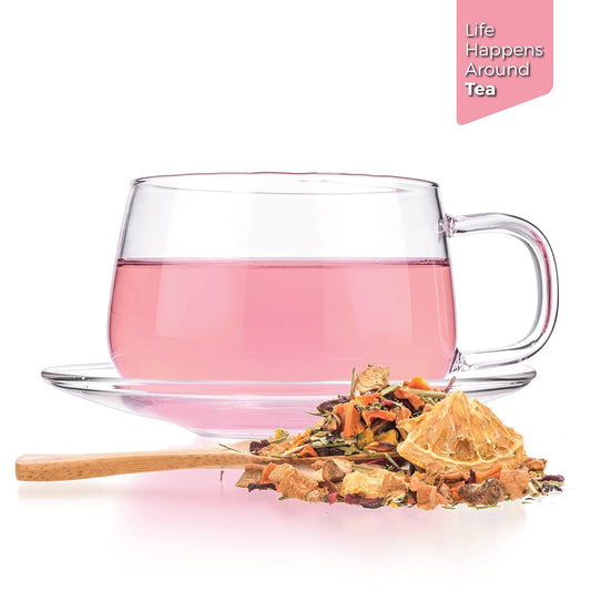 Tealyra - Orange Lemonade - Herbal Fruity Loose Leaf Tea Blend - Hibiscus - Eucalyptus - Lemongrass - Vitamins-Rich - Boost Immune System - Natural – Hot or Iced - Caffeine-Free - 220g (8-ounce)