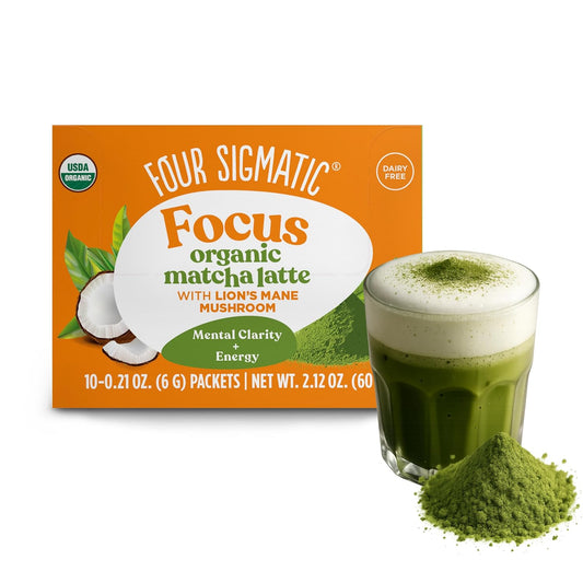 Four Sigmatic Mix Lions Mane Organic 10 Count, Matcha Latte, 2.12 Ounce