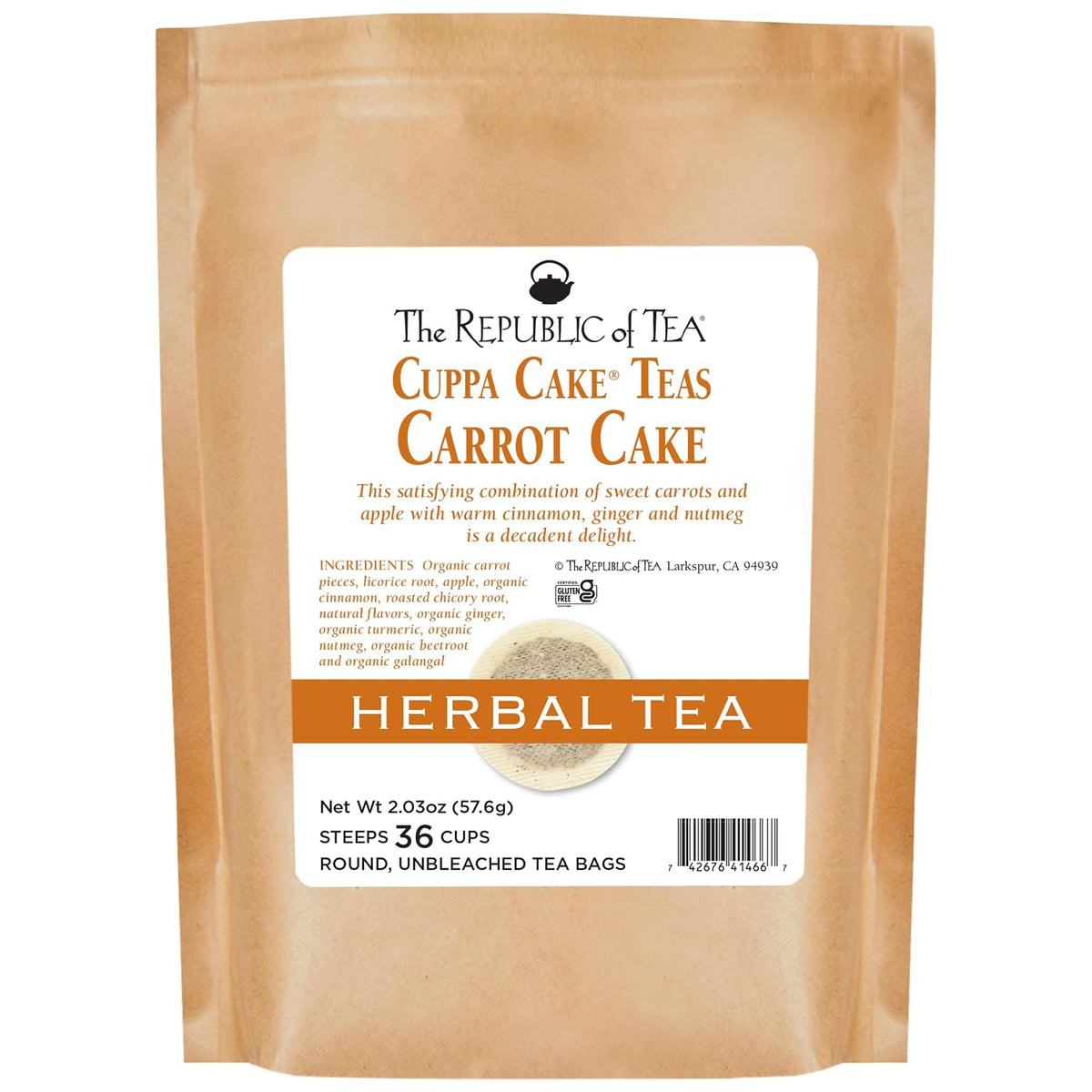 The Republic of Tea - Carrot Cake Cuppa Cake Herbal Tea