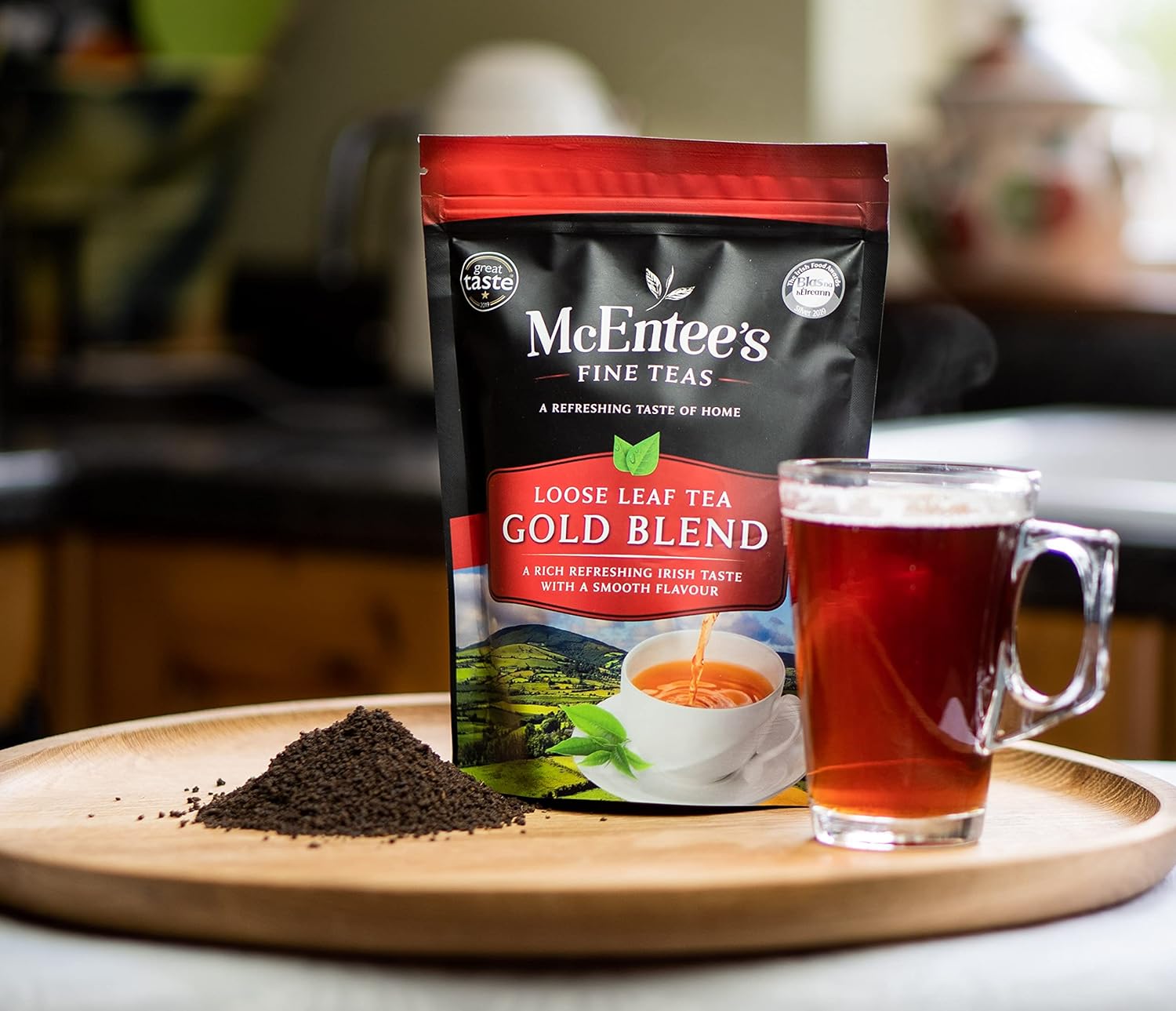 McEntee's Irish Loose Leaf Gold Blend Tea - (Pack of 2) - 250g Refill Bag - Expertly blended in Ireland to give that perfect cup of tea. A traditional Irish blend (Assam and Kenyan).