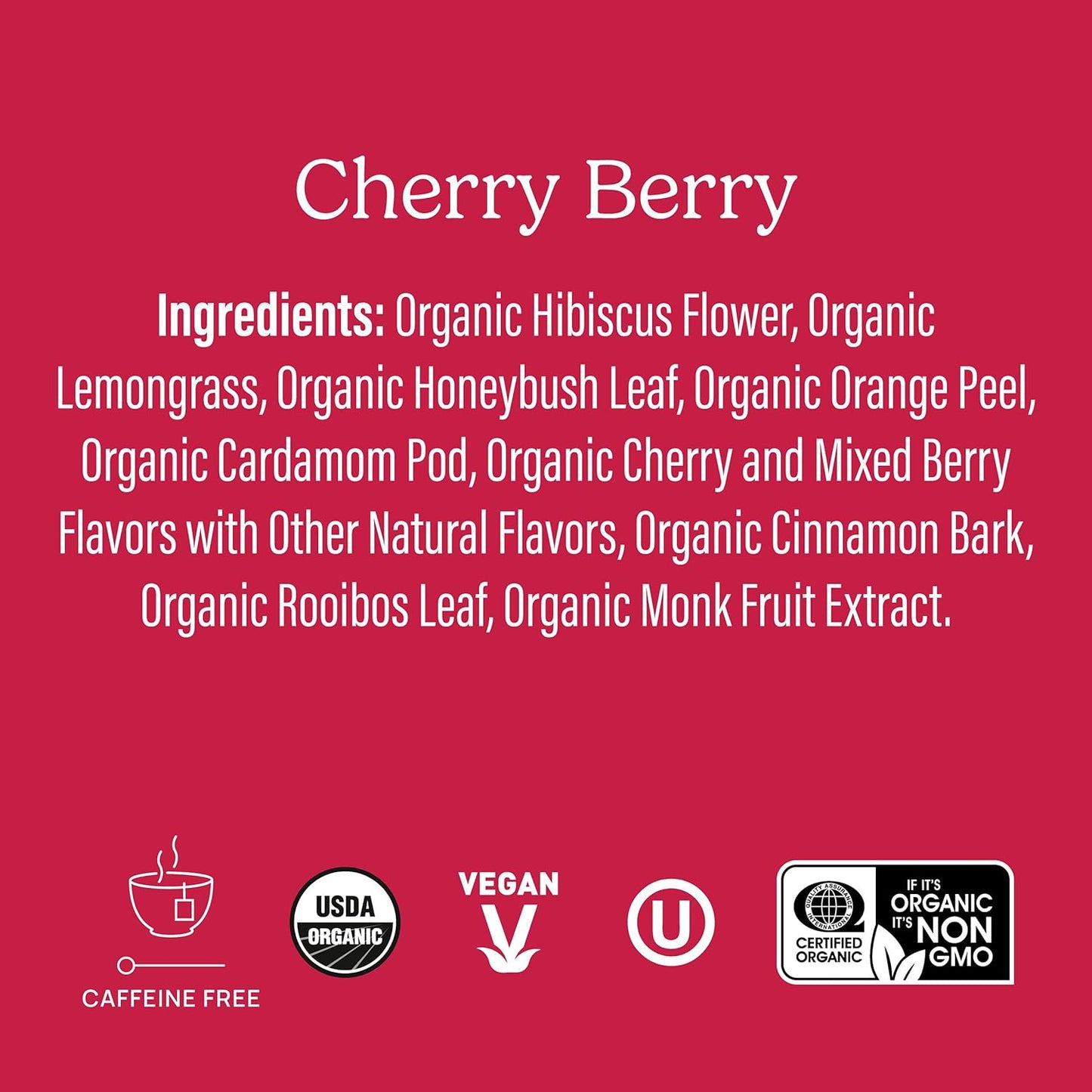 Yogi Cherry Berry Tea (4 pack, 16 each) - Caffeine-Free Organic Herbal Tea