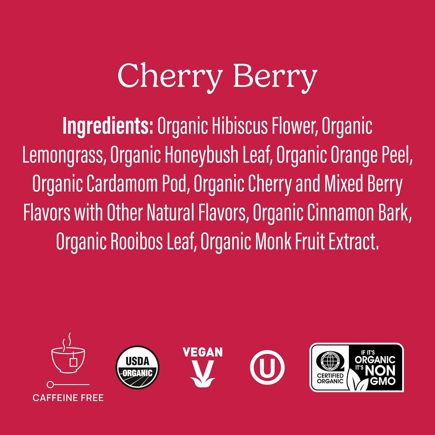 Yogi Cherry Berry Tea (4 pack, 16 each) - Caffeine-Free Organic Herbal Tea
