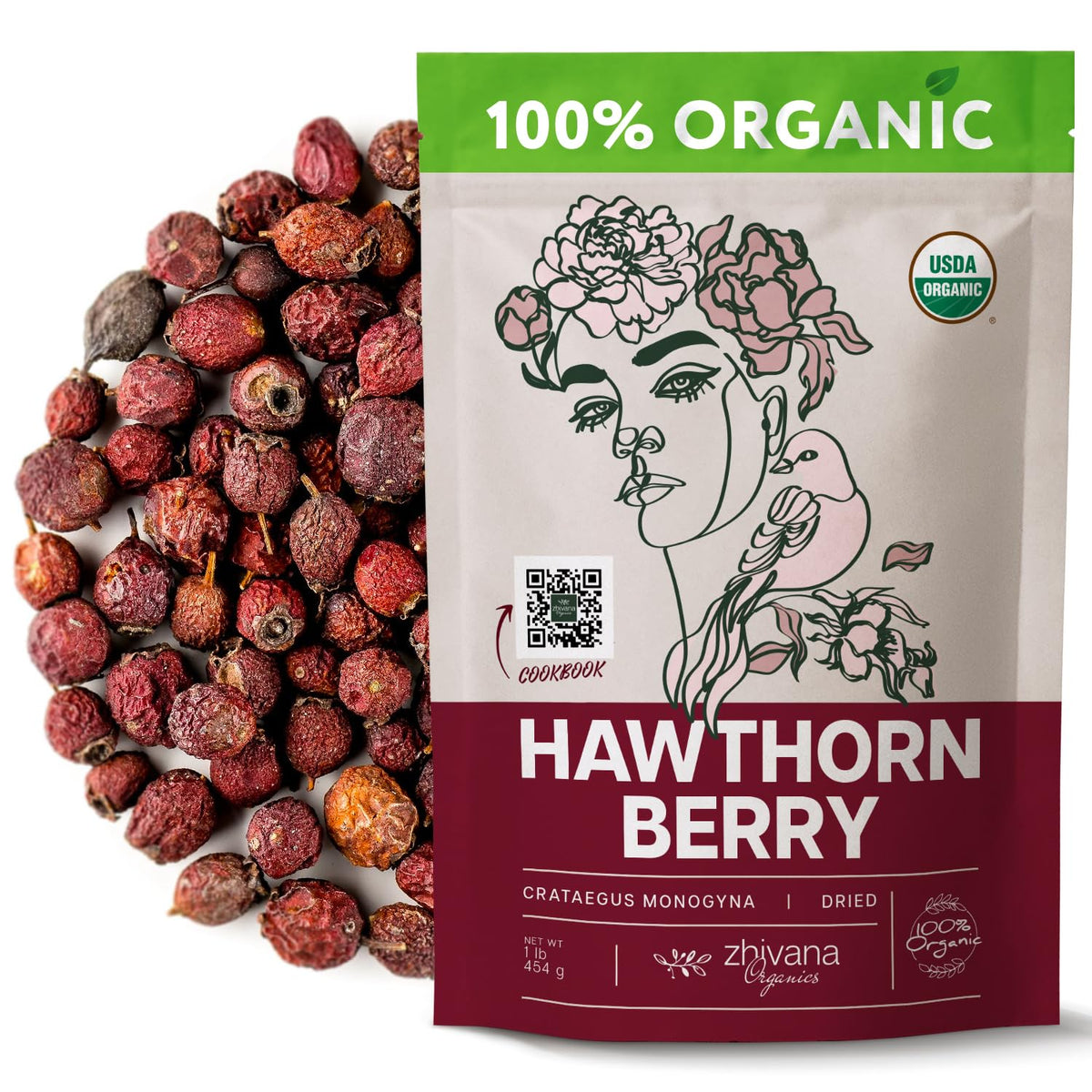 Hawthorn Berry Tea Organic (16 oz)
