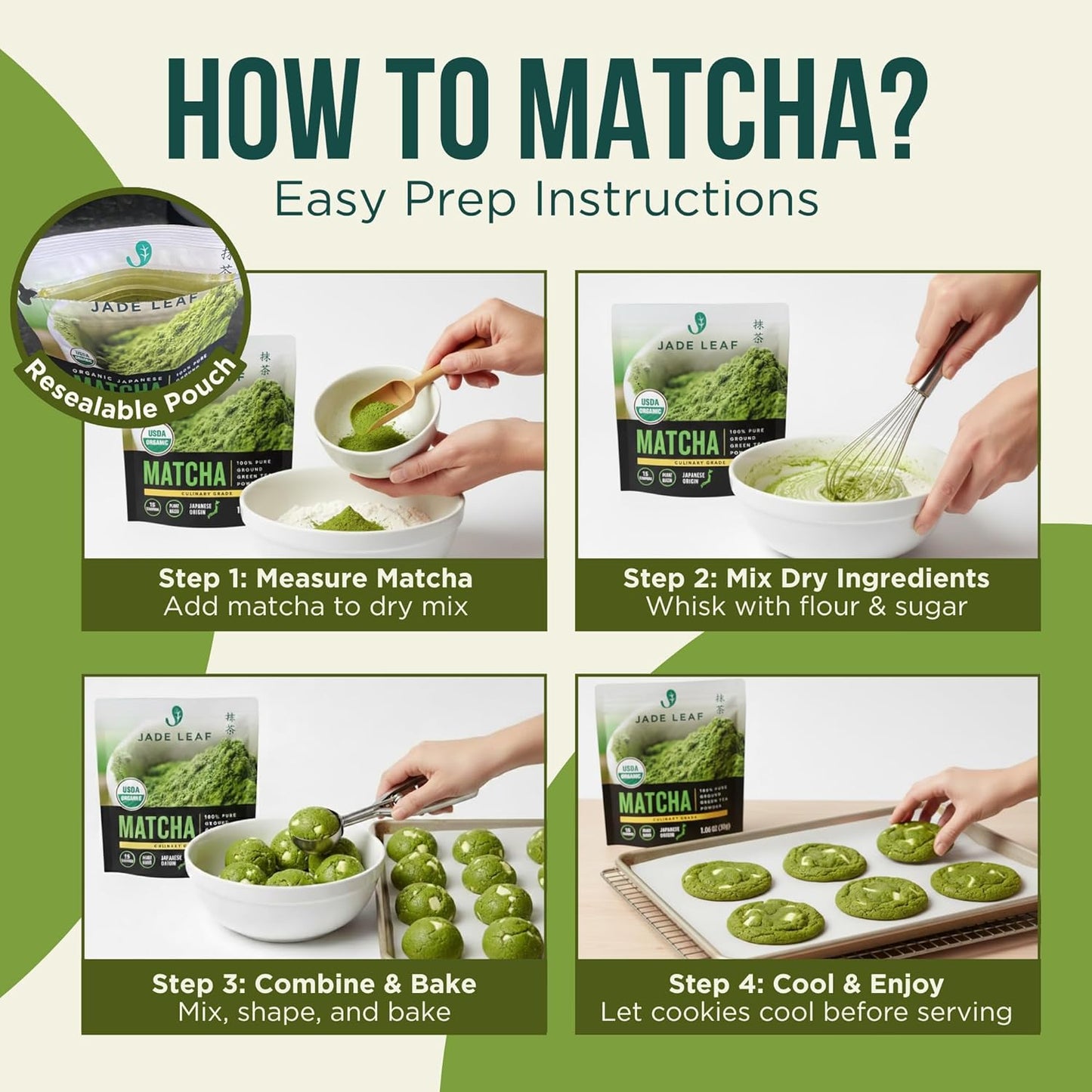 Jade Leaf Matcha Organic Culinary Grade Matcha Powder - Japanese Green tea for Baking, Smoothies, Lattes, and Skin Care, 30g / 1.06 Ounce (Pack of 1)