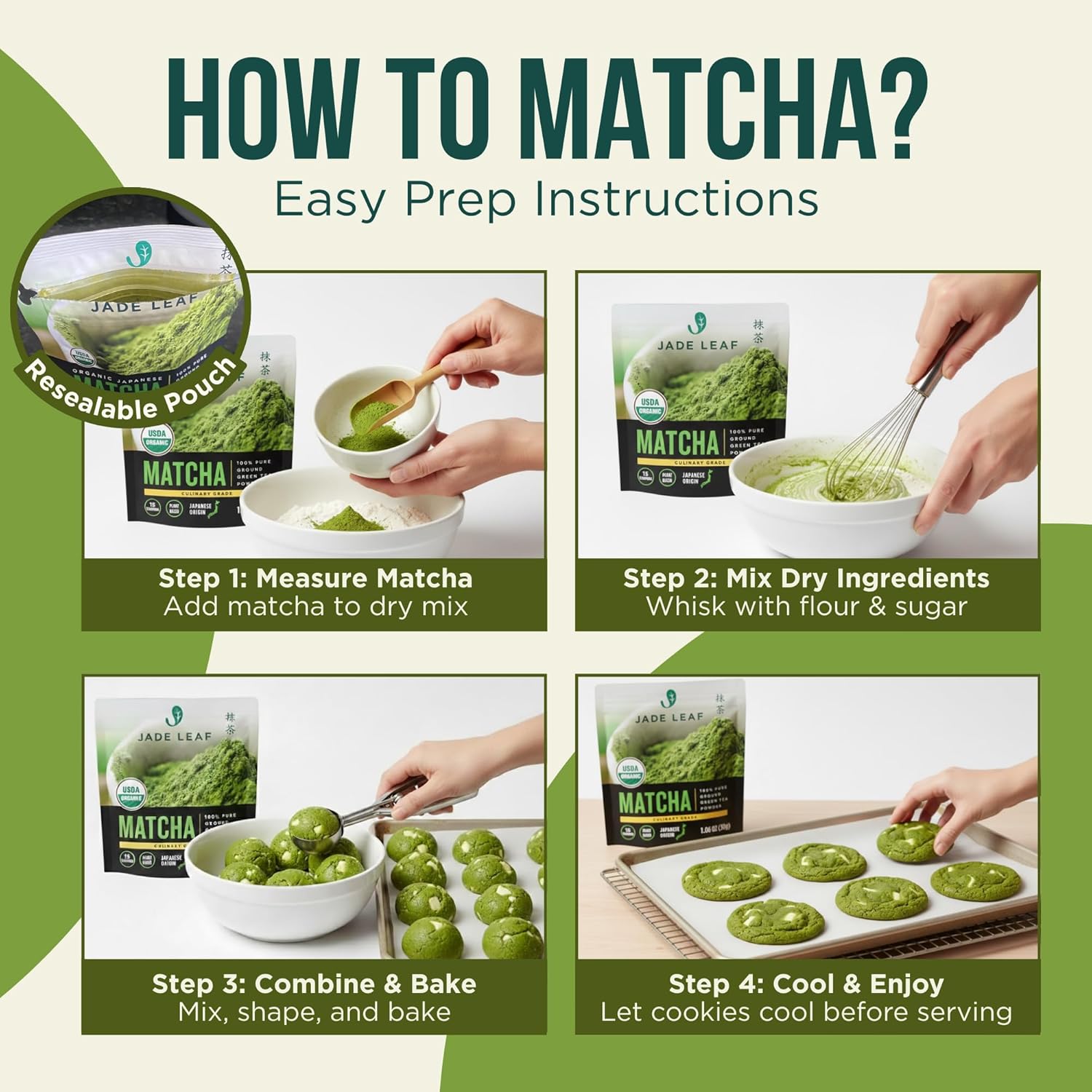 Jade Leaf Matcha Organic Culinary Grade Matcha Powder - Japanese Green tea for Baking, Smoothies, Lattes, and Skin Care, 30g / 1.06 Ounce (Pack of 1)