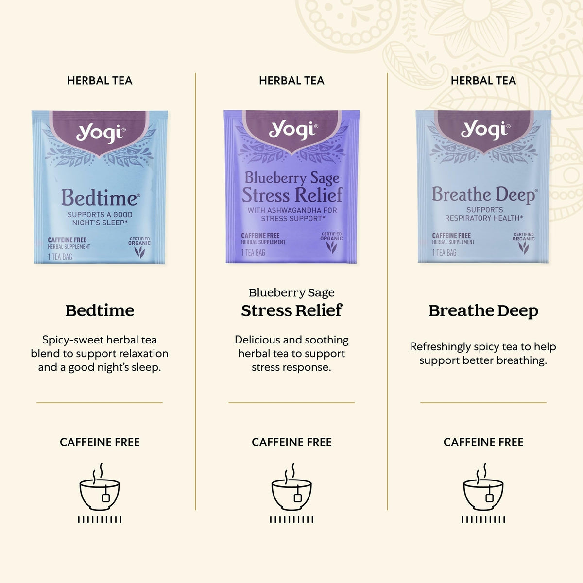 Yogi Get Well Gift Box, 45 Tea Bags (5 Bags per Flavor)