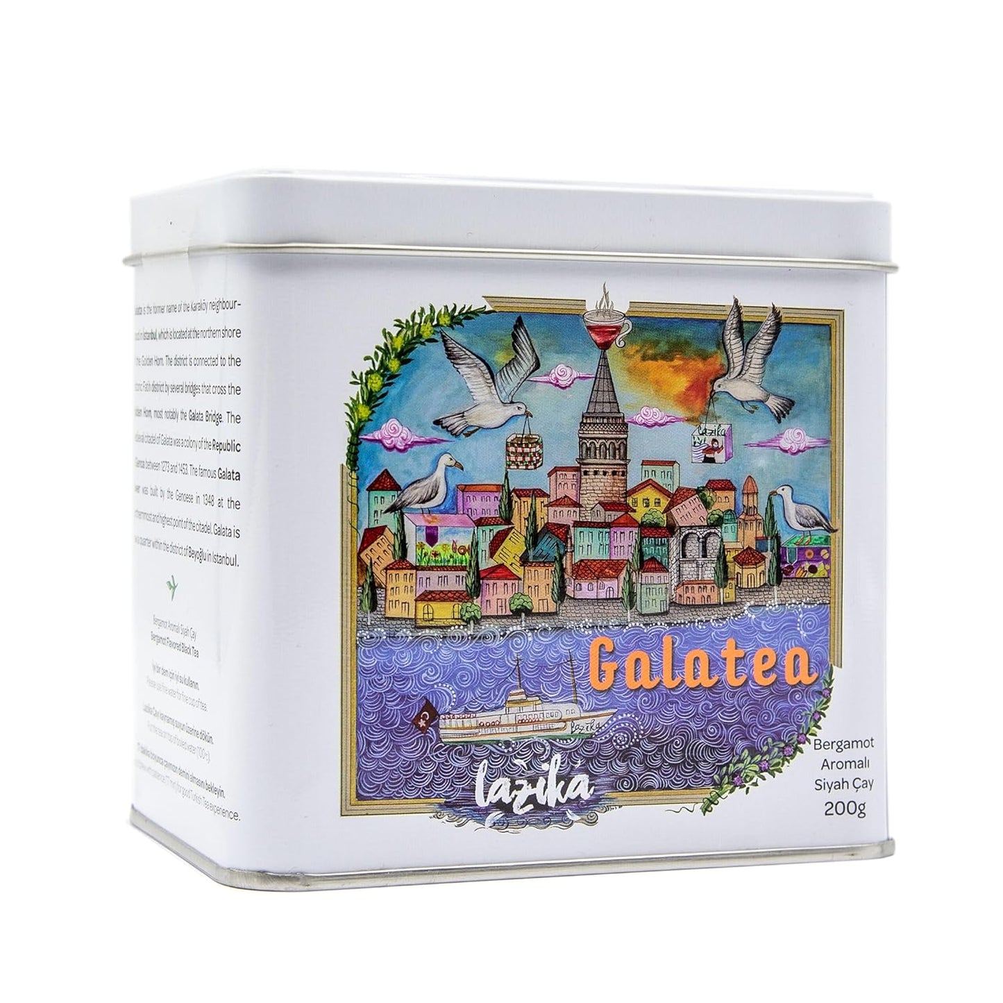 Lazika Earl Grey Tea, 7.05 Oz Loose Leaf Tea, English Breakfast Tea, Tea Gift Set for Tea Lovers