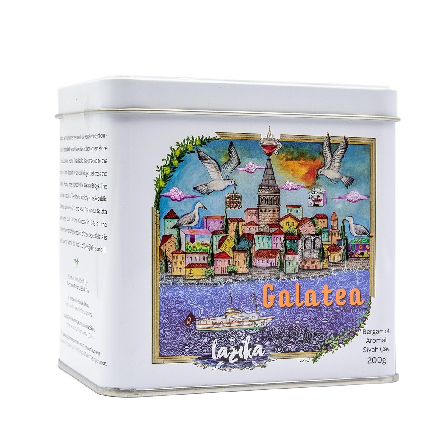 Lazika Earl Grey Tea, 7.05 Oz Loose Leaf Tea, English Breakfast Tea, Tea Gift Set for Tea Lovers