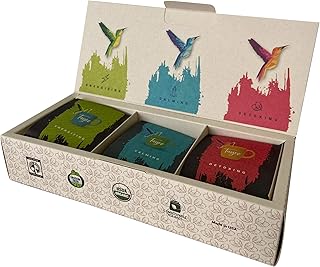 Tayrotea Organic Pyramid Tea Bags - 12 Count, Elegant Hummingbird Design