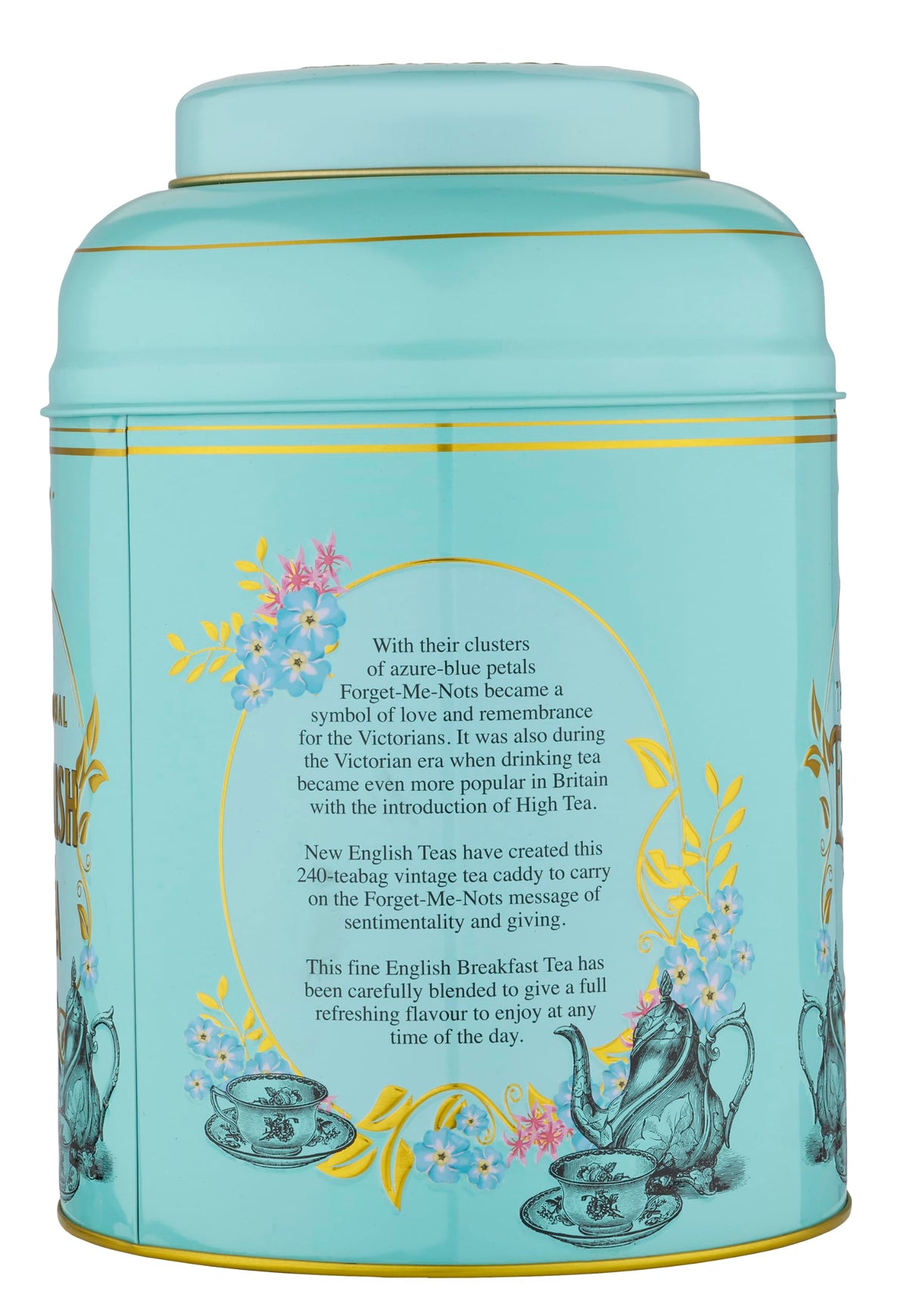 New English Teas Victorian Tea Tin with 240 English Breakfast Teabags