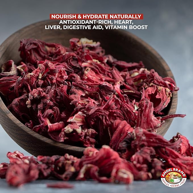 Angel Brand Dried Sorrel Hibiscus Flowers 1.5 lbs Pouch - Discover Rich Flavor & Aroma of Healthful Delights with Hibiscus Tea Loose Leaf
