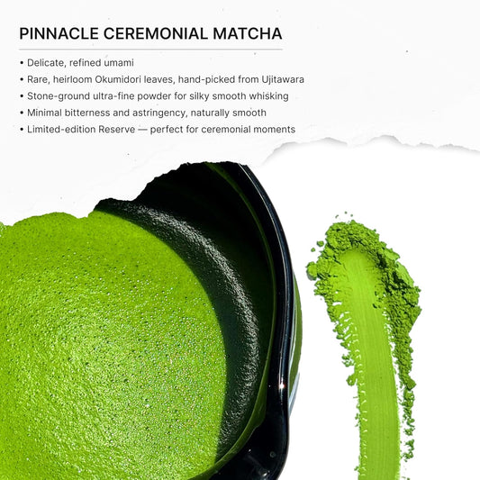 FKRO Pinnacle Okumidori Ceremonial Reserve Matcha | USDA Organic, 1st Harvest Green Tea Powder from Uji, Kyoto | Fresh Monthly from Japan | 30g Tin