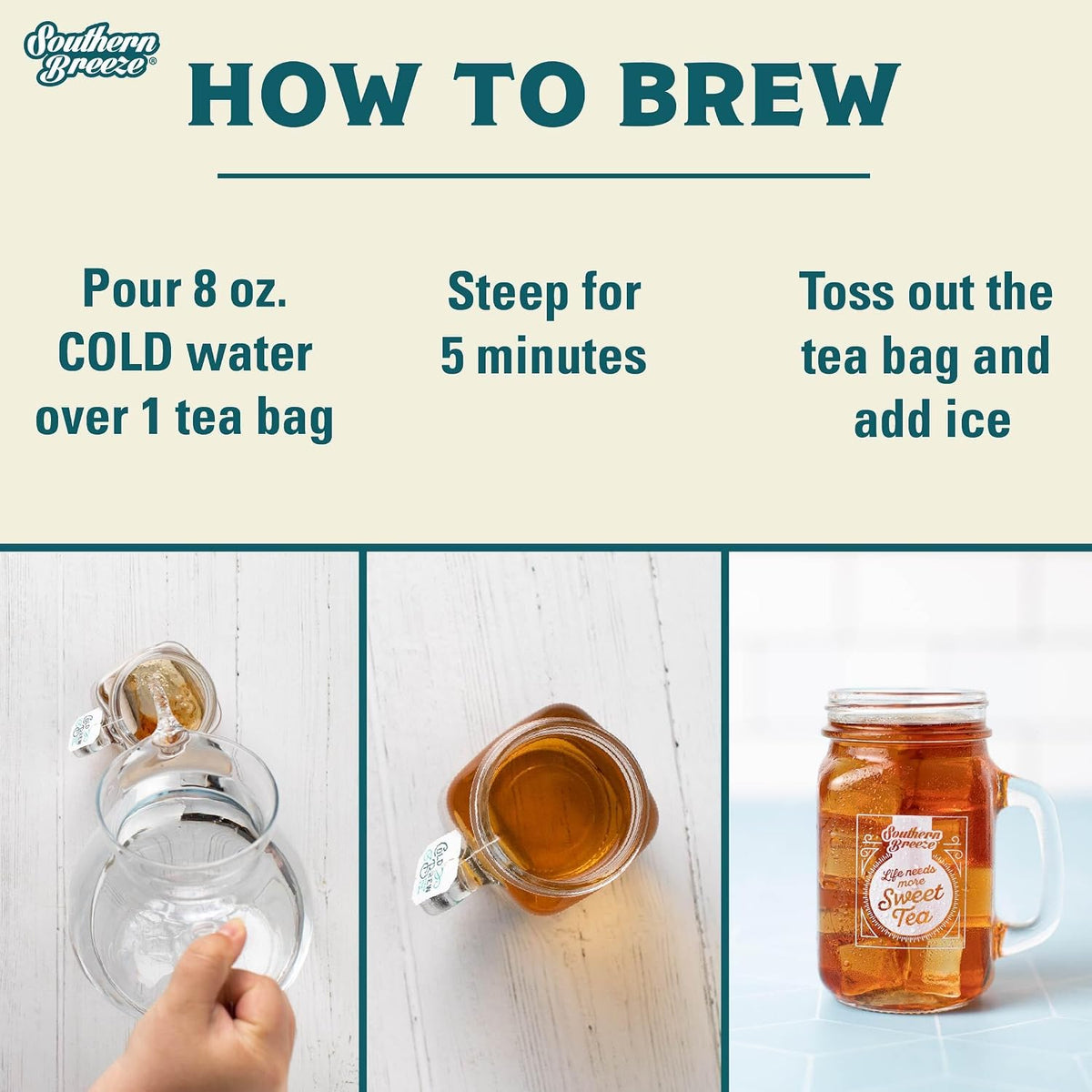 Southern Breeze Cold Brew Sweet Tea Original Iced Tea 20 Tea Bags