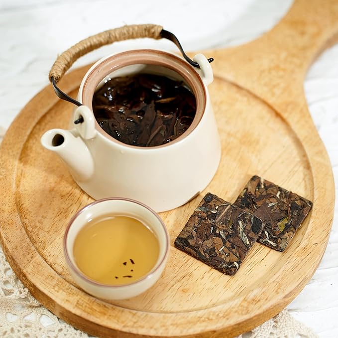 ChaWuWarmSun-[B] White Tea Flaky,20 piece/Box,FuDing Aged ShouMei BaiCha Loose Leaf Tea,Individual Packing