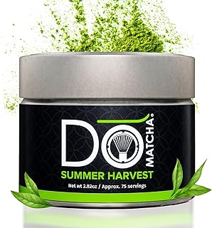 DoMatcha - Summer Harvest Green Tea Matcha Powder, Natural Source of Antioxidants, Caffeine, and L-Theanine, Promotes Focus and Relaxation, Kosher, 75 Servings (2.82 oz)
