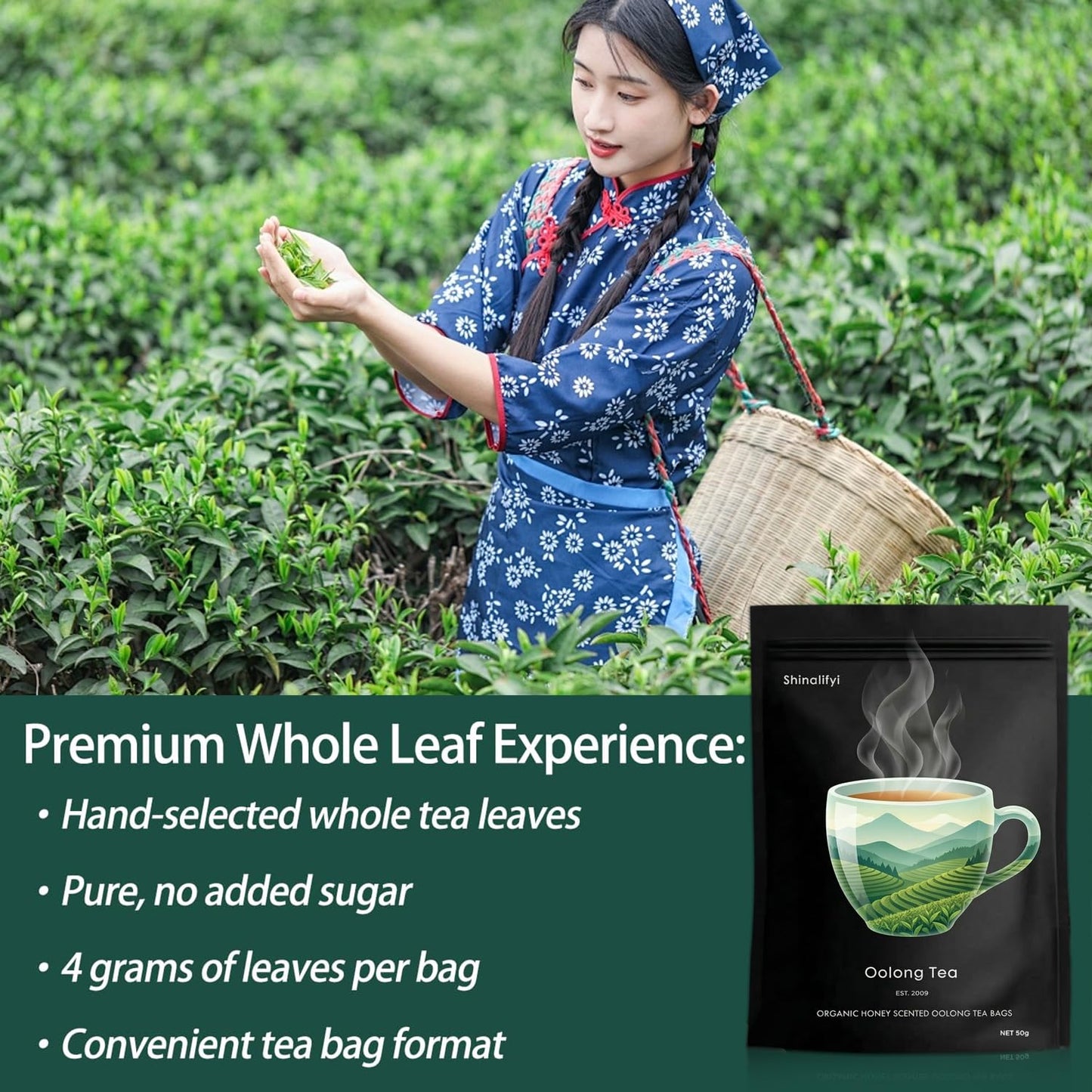 2026 New Oolong Tea Whole Leaf Tea Bags,Helps,Cortisol Balancing Calming for Stress Relief, Digestion and Metabolism,High-Altitude Grown Loose Leaf Tea,Smooth, Aromatic,Vegan, Non-GMO,20 Bags