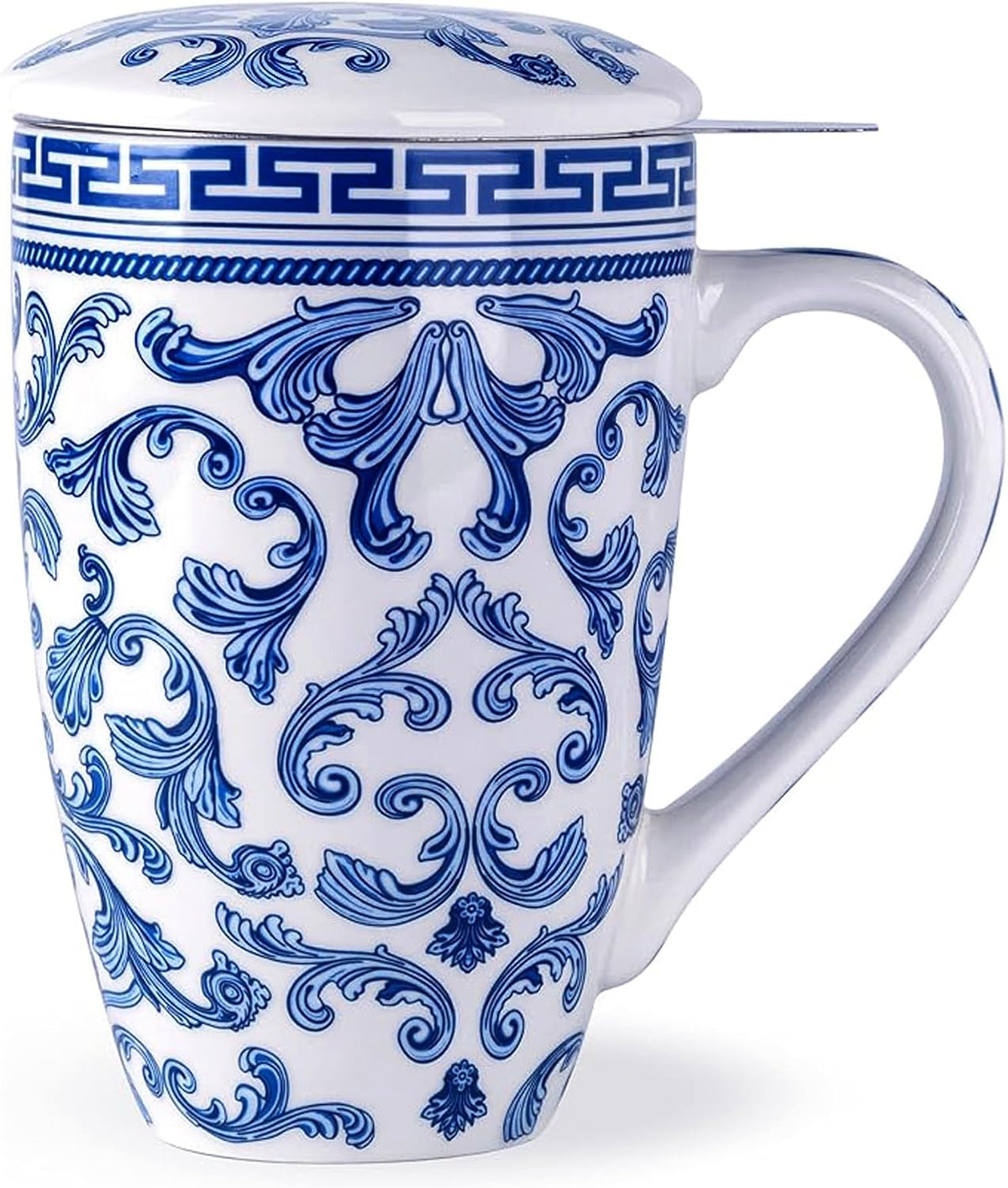 AmorArc Tea Cup With Infuser and Lid, 18oz Loose Leaf Tea Mug With Steeper