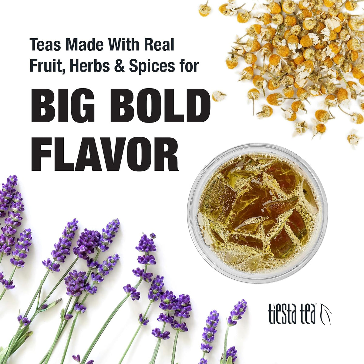 Tiesta Tea Lavender Chamomile Cold Brew Soft Herbal Tea Packets 10 Count