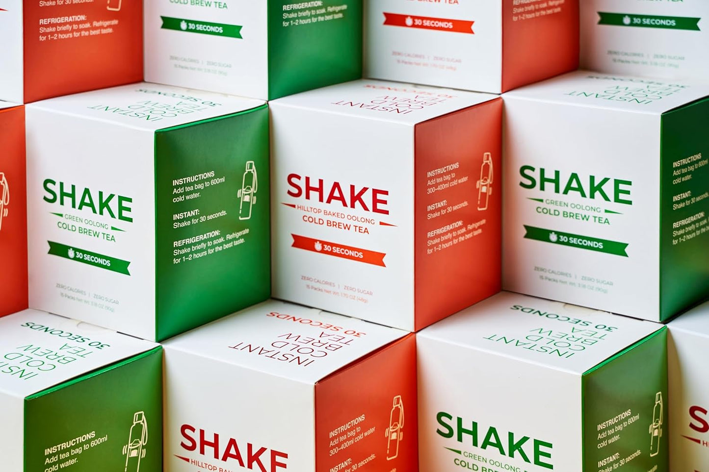 SHAKE Cold Brew Tea – Hilltop Baked Black Oolong | 15 Tea Bags | Premium Taiwan Tea, Zero Sugar | Smooth Flavor & Ready in 30 Seconds (Hilltop-baked Black Oolong)
