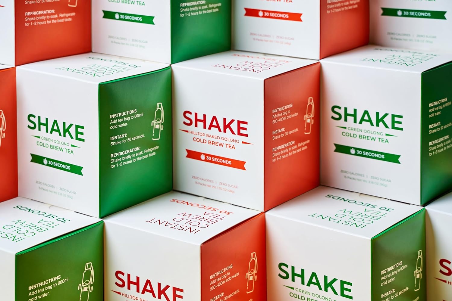SHAKE Cold Brew Tea – Hilltop Baked Black Oolong | 15 Tea Bags | Premium Taiwan Tea, Zero Sugar | Smooth Flavor & Ready in 30 Seconds (Hilltop-baked Black Oolong)