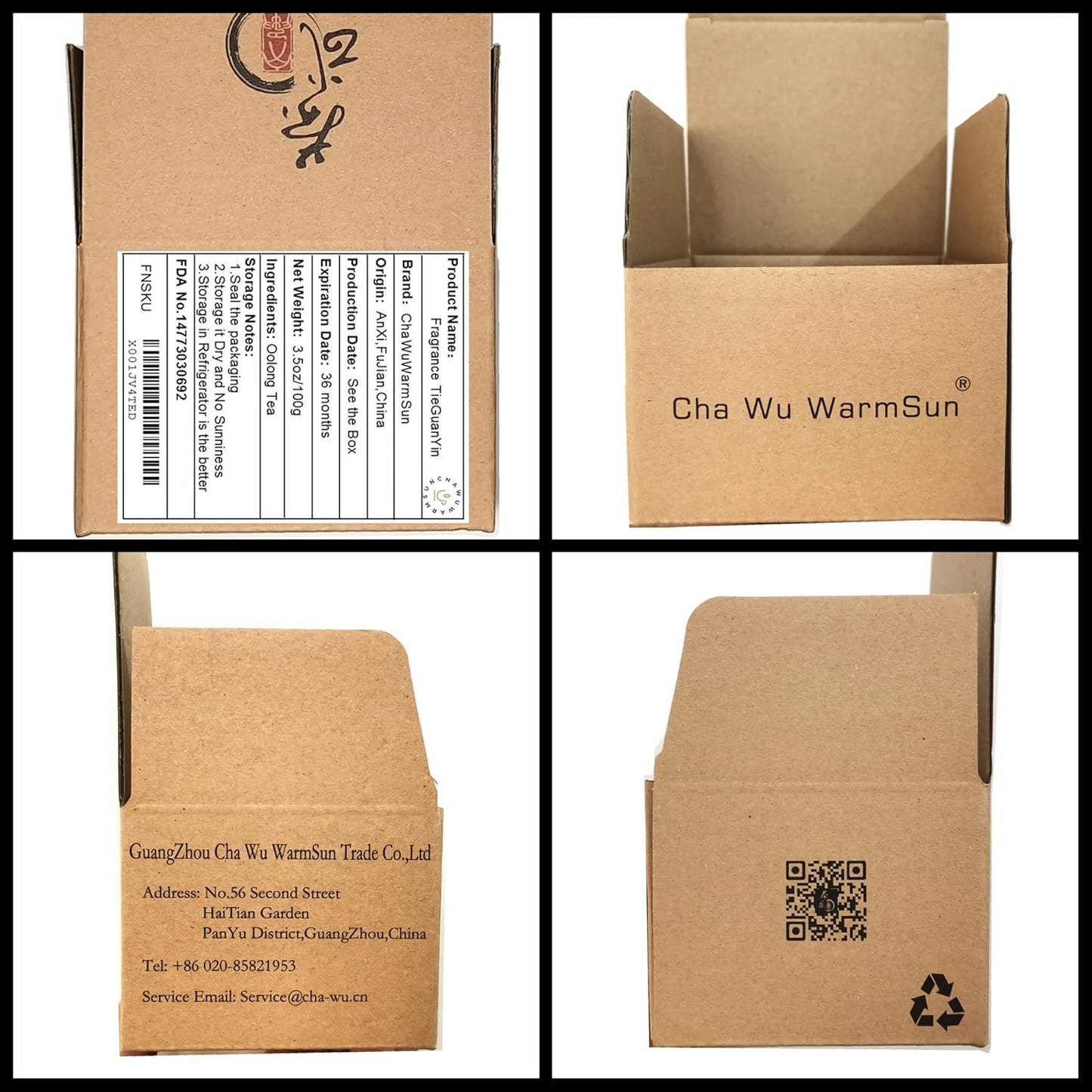 ChaWuWarmSun-[B] Fragrant TieGuanYin Oolong Tea,3.5oz/100g,WuLong Tea Loose Leaf Wu Long,Origin of AnXi,FuJian,Chinese