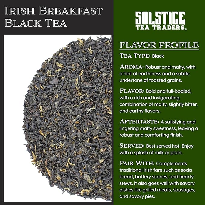 Irish Breakfast Tea, 100% Assam Origin (8-Ounce Bulk Bag); Makes 100+ Cups of Real Irish Breakfast Tea