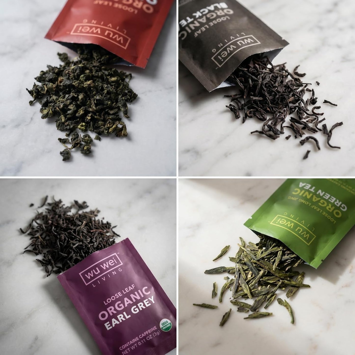 Wu Wei Living Organic Loose Leaf Tea Collection (32-Pack, 32 Count)