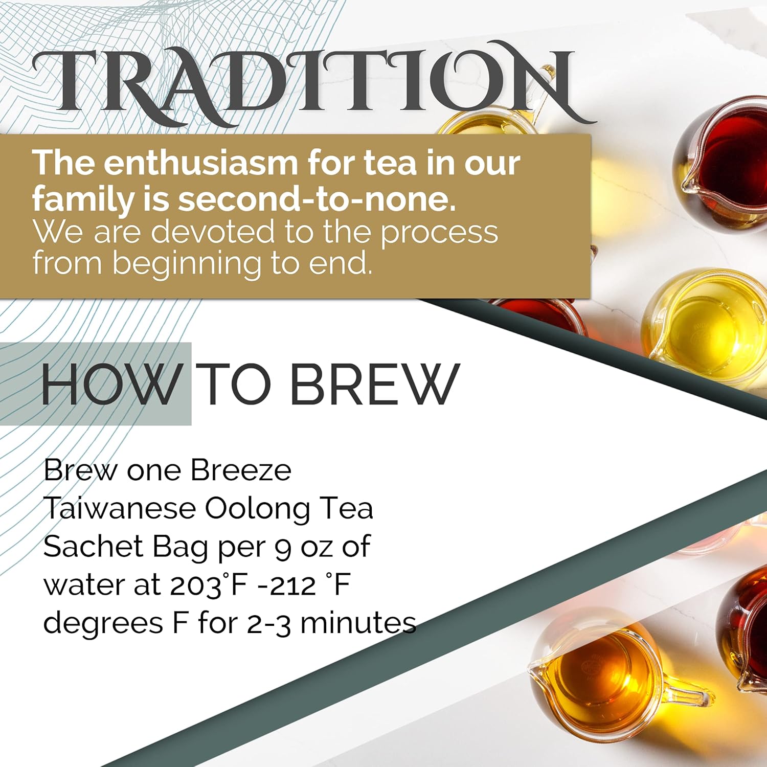 Taiwan High Mountain Oolong Tea 100% Organic, Hand Crafted, Powerful Antioxidant And Biodegradable Tea bag, Pack Of 3 (45 Count) | By T SECRETEA, Breeze