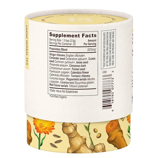 Banyan Botanicals Organic Detox Digest CCF Tea, 2 oz - Herbal Loose Leaf Tea with Turmeric & Ginger for Digestion & Cleansing - Non-GMO