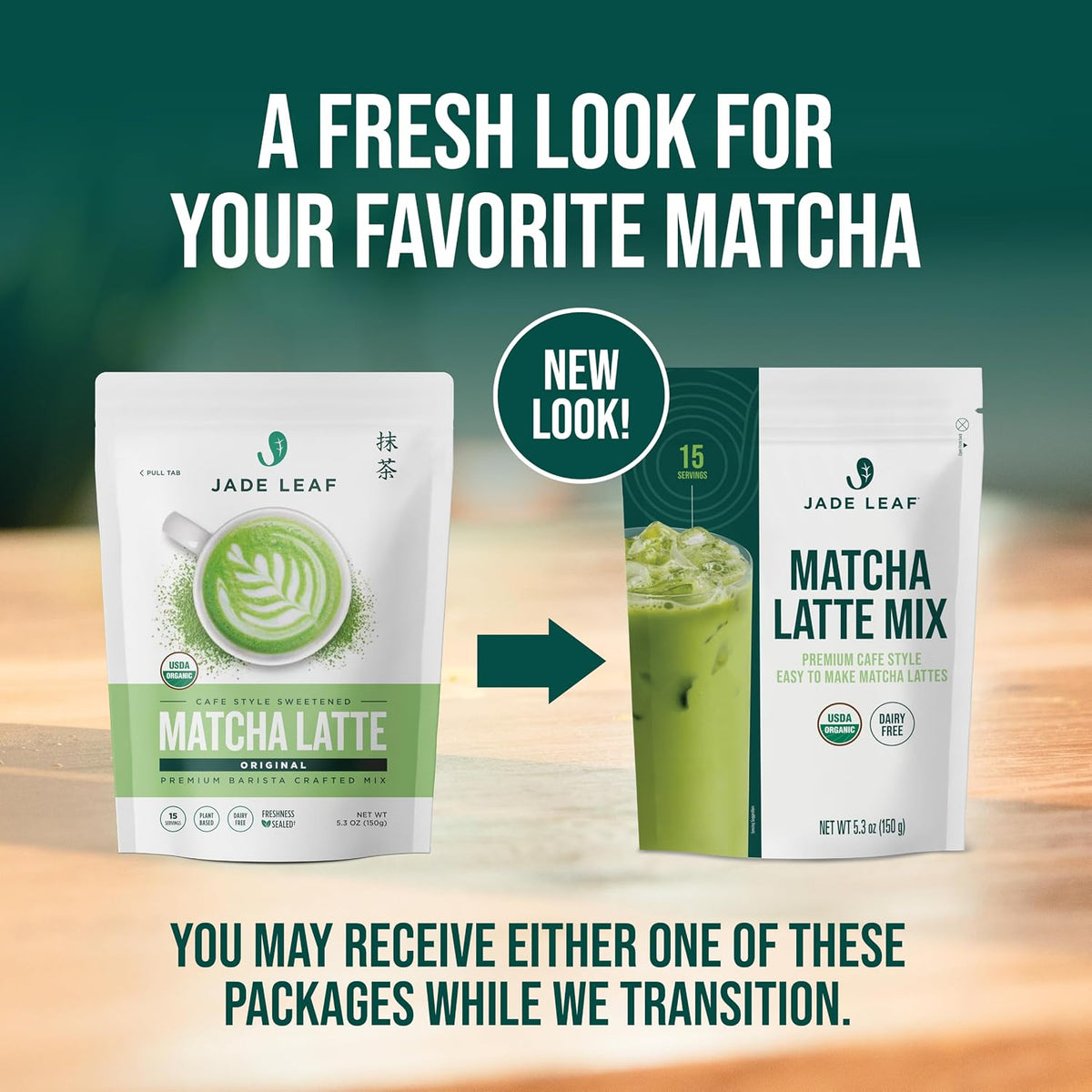 Jade Leaf Matcha Latte Mix, Original, 150g / 5.3oz | Sift-Free Matcha Powder for Lattes - Lightly Sweet Matcha Green Tea Powder w/ Unrefined Cane Sugar - Easy to Make