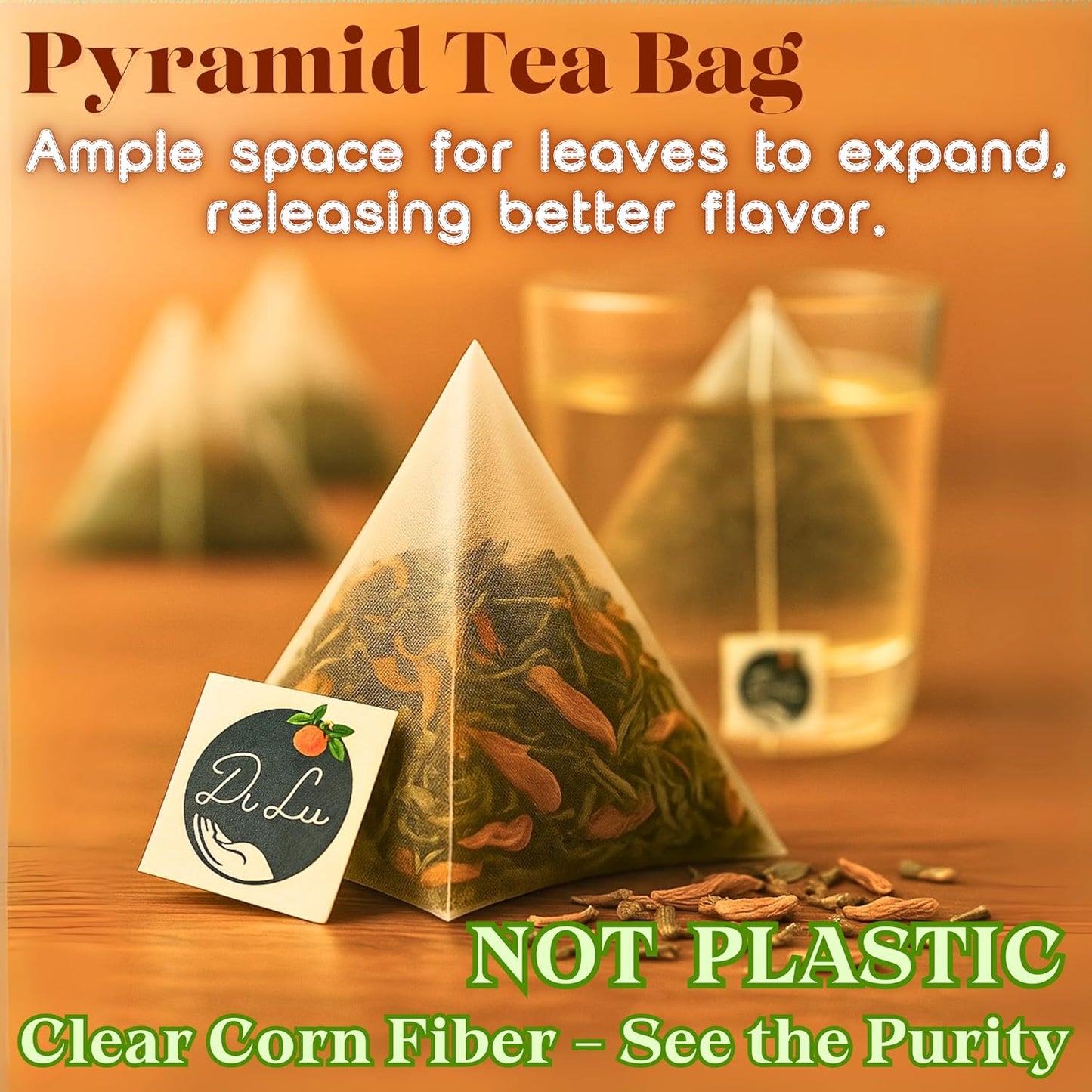 Dr. Lu’s Organic Dandelion Root &amp; Leaf Tea | Wild-Harvested in Eastern Europe | 100% Natural Liver &amp; Detox Support | 30 x 3g High-Intensity Brew Corn Fiber Pyramid Bags (No Plastic, No Nylon)