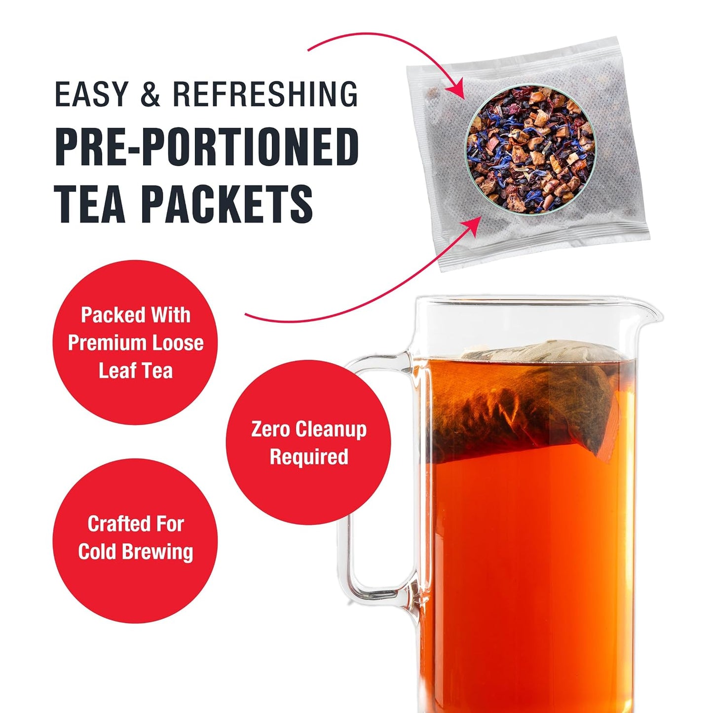 Tiesta Tea - Blueberry Wild Child Cold Brew, Loose Leaf | Blueberry Hibiscus Herbal Tea, Non-Caffeinated Iced Blend, Cold Brew Packets, Makes 64oz Pitcher Per Bag (Pack of 10)