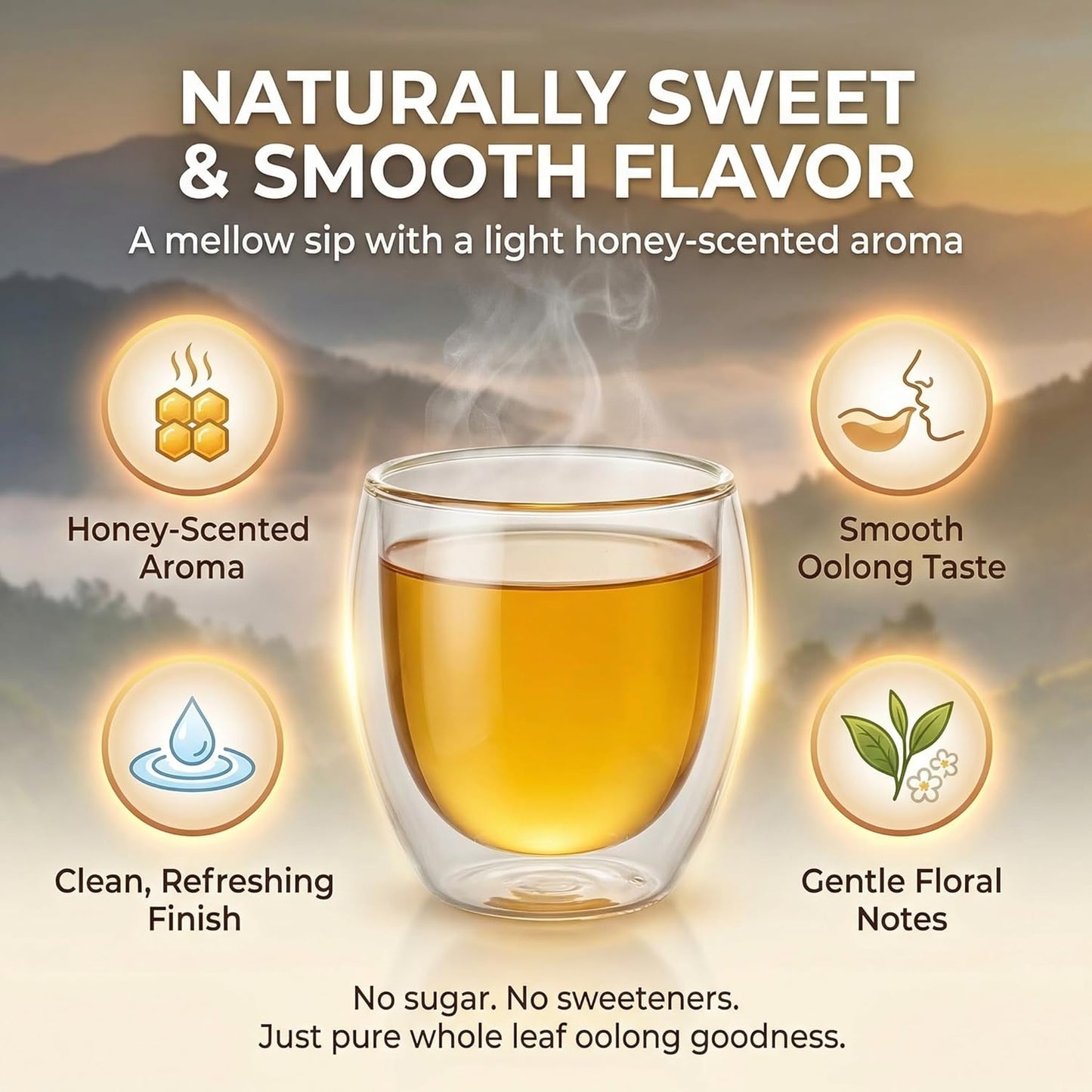Oolong Tea Bags – Organic Whole Leaf Oolong – 20 Bags (5g Each) – Natural Relaxing Tea for Calm Mind & Healthy Lifestyle – Premium Organic Oolong Tea (1)