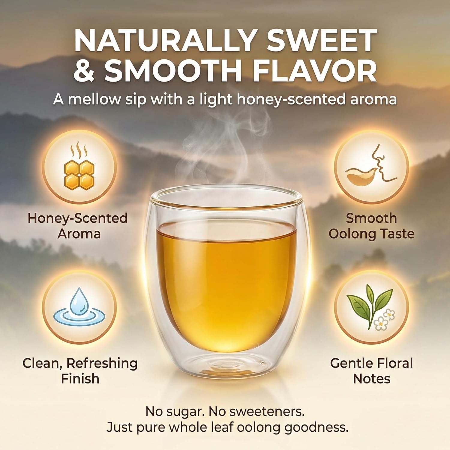 Oolong Tea Bags – Organic Whole Leaf Oolong – 20 Bags (5g Each) – Natural Relaxing Tea for Calm Mind & Healthy Lifestyle – Premium Organic Oolong Tea (1)