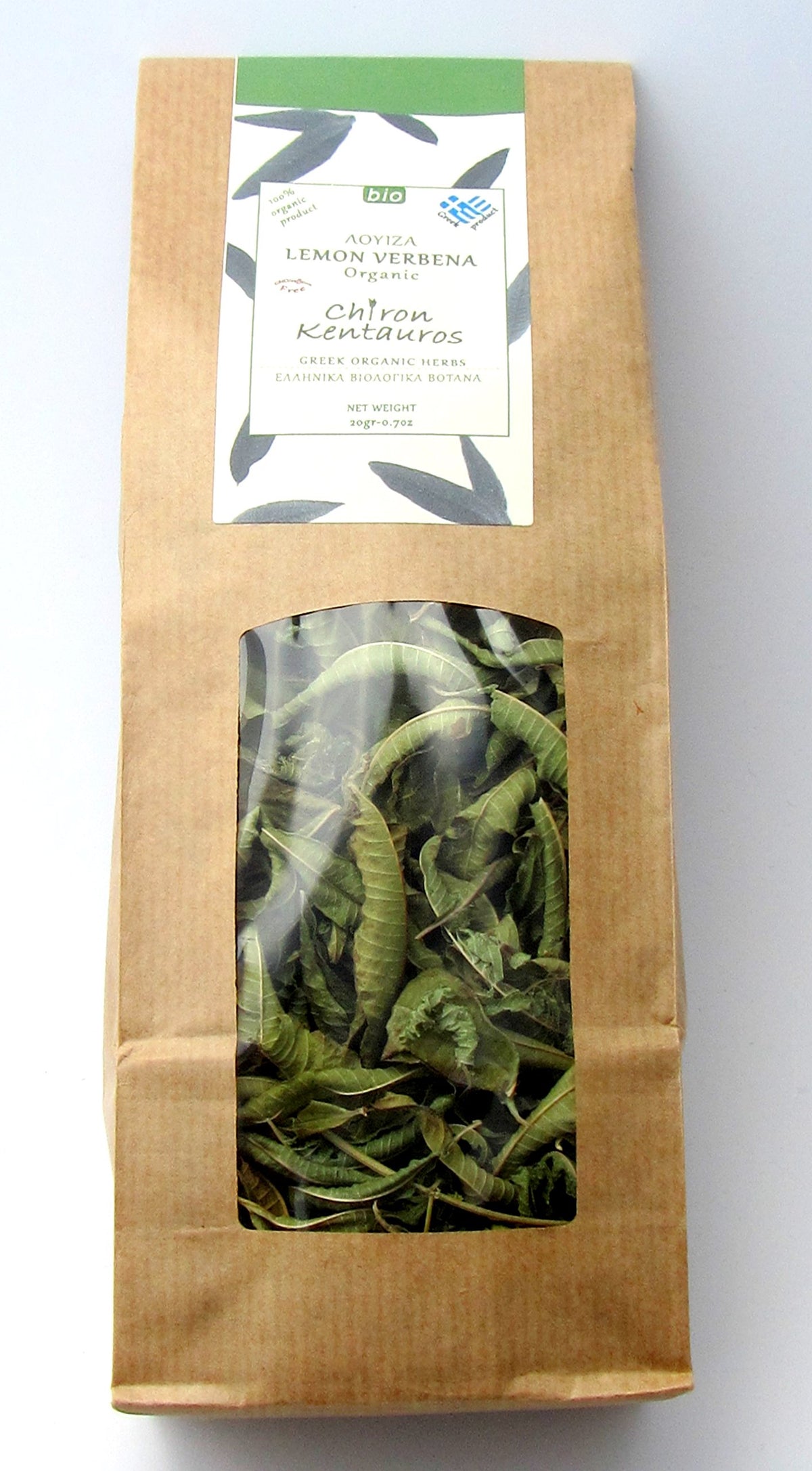 Chiron Kentavros Greek Organic Bio Herb Lemon Verbena Leaves from Mount Pelion Greece - GMO/Caffeine Free