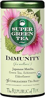 The Republic of Tea – Organic Immunity SuperGreen Green Tea, 36 Tea Bags, Wellness Support, Gluten Free
