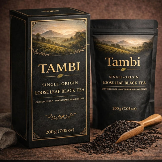 Tambi Single-Origin Loose Leaf Black Tea (200g / 7.05 oz) – Orthodox BOP Indonesian Highland Estate – Rich, Smooth & Aromatic – Premium Loose Leaf Tea