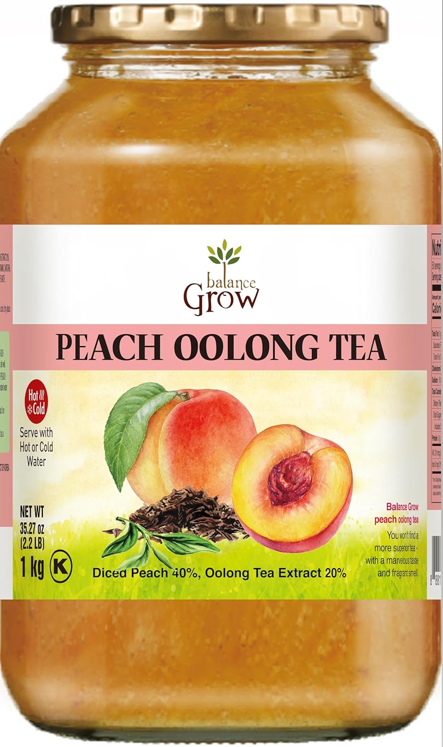 Balance Grow Peach Oolong Tea 2.2 lbs (35.27 OZ)