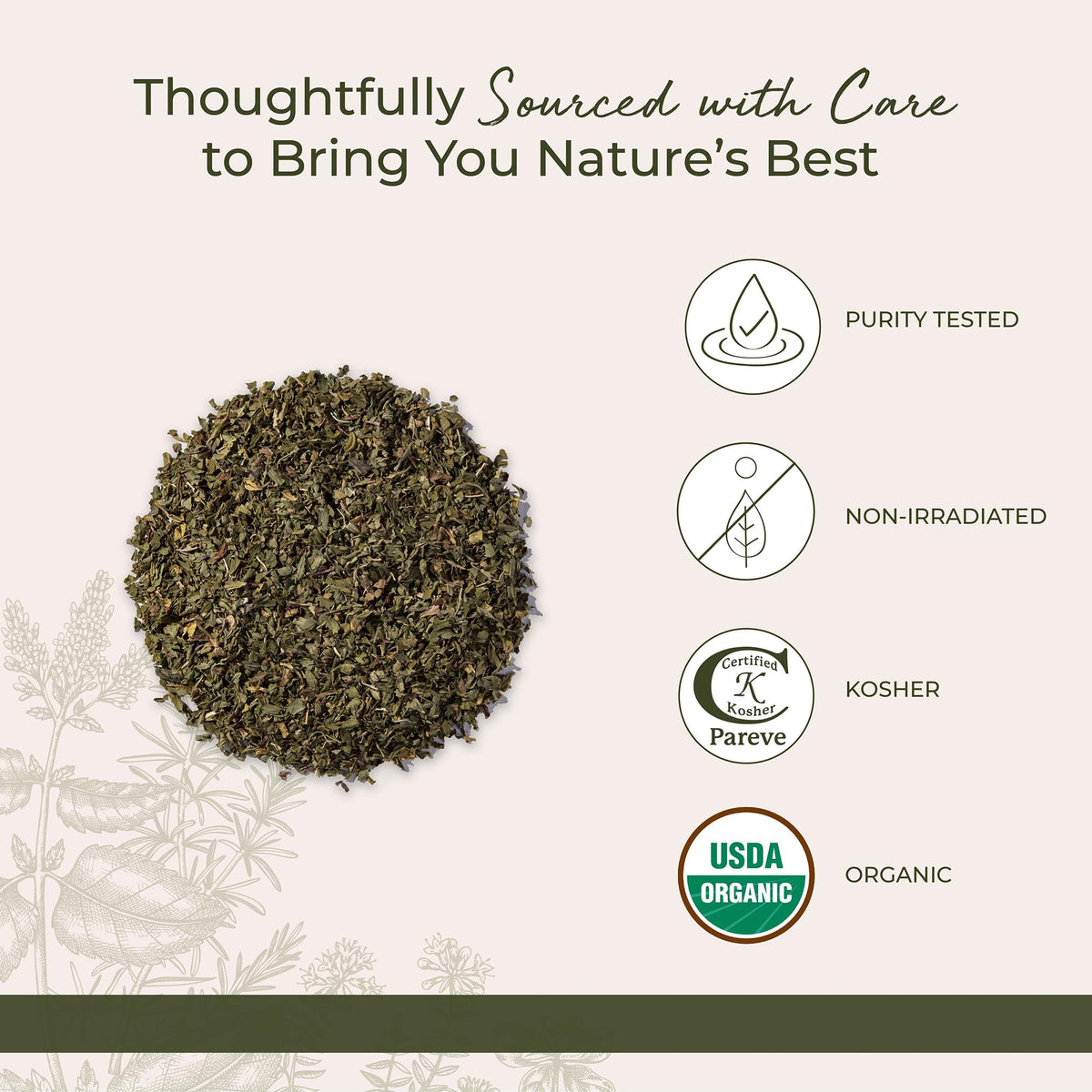 Starwest Botanicals Organic Peppermint Leaves Cut & Sifted - 4 oz Pouch