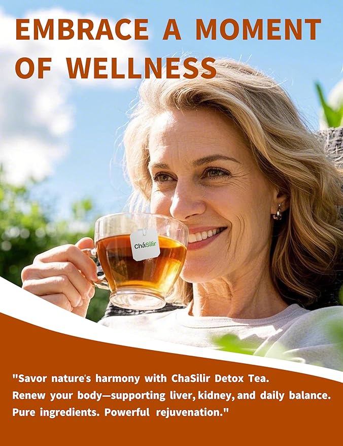 Organic Dandelion Root & Wolfberry Detox Tea Bags - Liver & Kidney Health Support, 15 Compostable Corn Fiber Bags (Caffeine-Free, Plastic-Free
