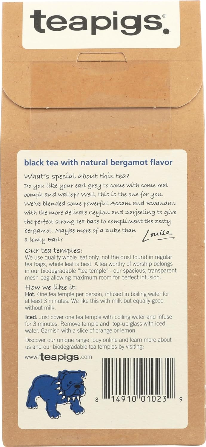 Teapigs Whole Leaf Tea (Earl Grey Strong, 15 Temples)