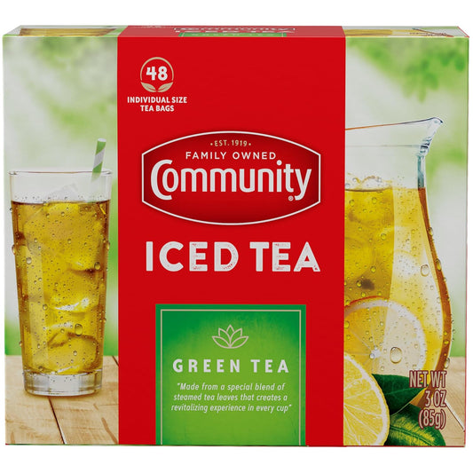 Community Coffee Green Tea Bags, Individual Size, 48 Count