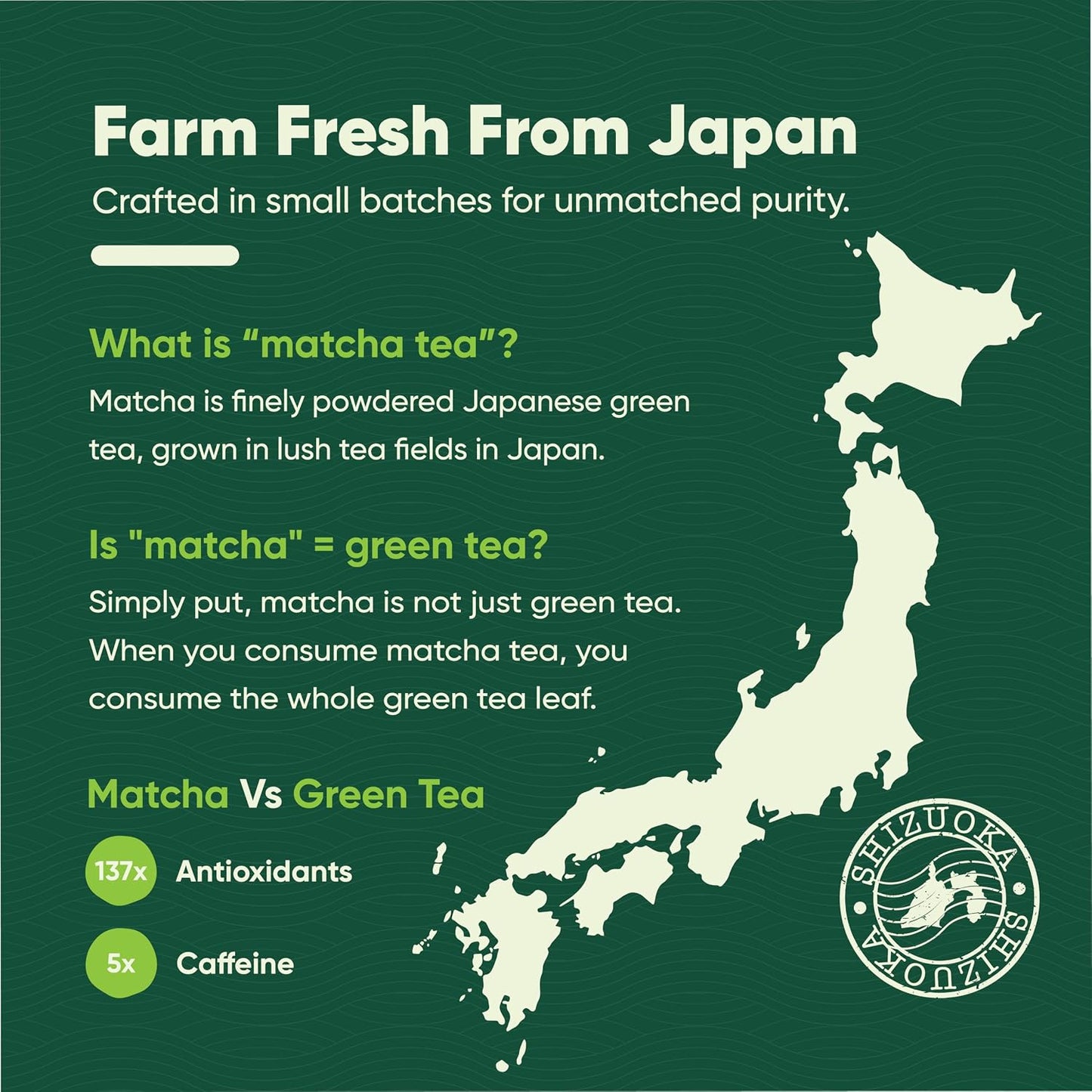 Tencha Premium Matcha Green Tea Powder Japanese Origin 50g | Premium Matcha Powder | Japanese Origin | Smooth Everyday Taste | Fine Texture | 50g Pack Size