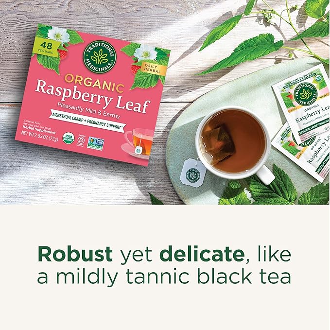Traditional Medicinals Organic Raspberry Leaf Herbal Tea - 48 Tea Bags