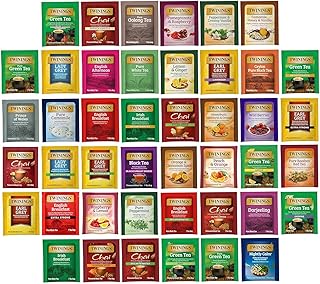 Tea Bag Sampler Assortment, Variety Pack (44 Count), 44 Unique Flavors for Tea Lovers