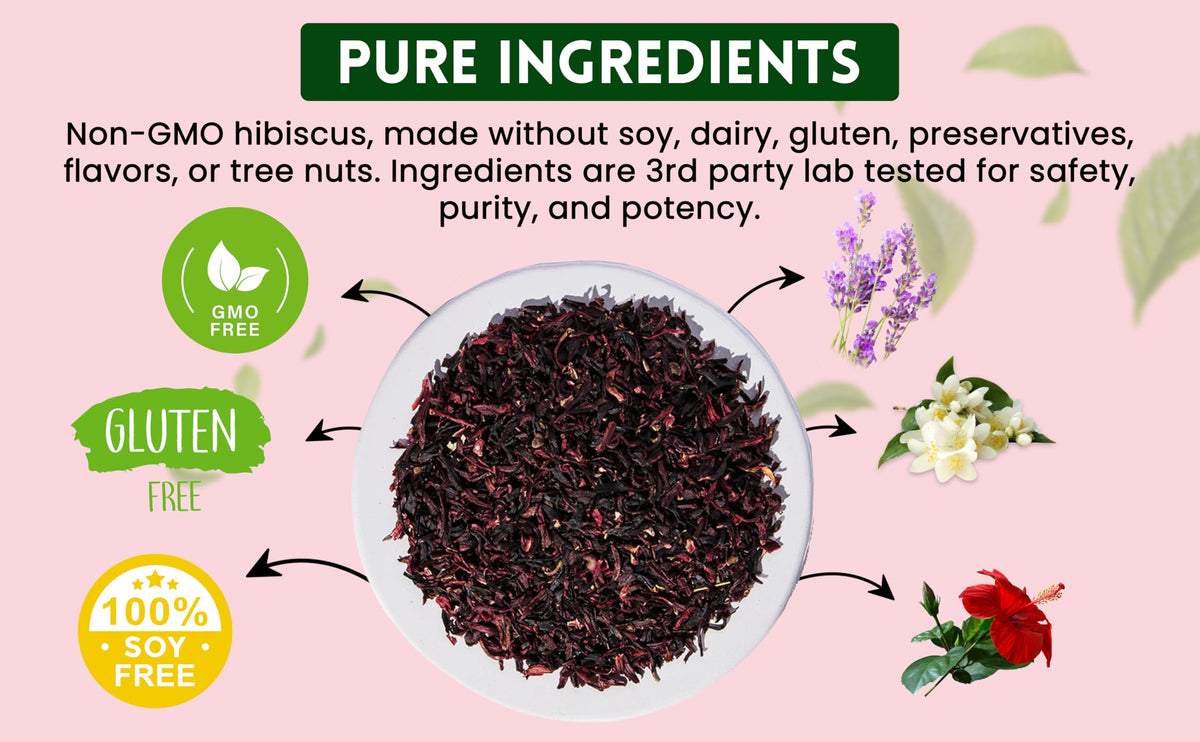 ATTAYA Hibiscus Loose Flowers, Flor de Jamaica, 16oz, Caffeine-Free Sun-Dried Tea