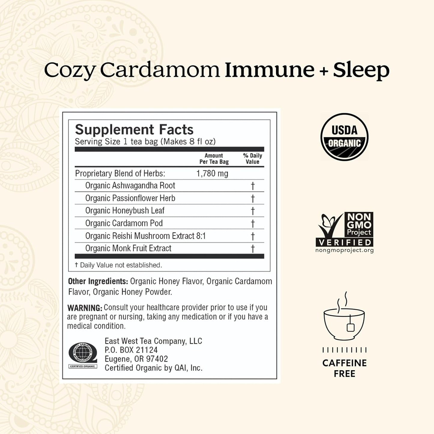 Yogi Tea Sleep & Immunity Variety Pack (4 Pack, 16 ea) - Supports a Good Night's Sleep - Organic Caffeine-Free Teas