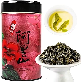 XIXICHA Alishan Oolong Tea Loose Leaf Grade AAA Taiwan High Mountain Gaoshan Ulong Tea Taiwan Tea Taiwanese Green Oolong Tea Floral and Fruity Aroma（120 cups） 5.29oz/150g 阿里山 乌龙茶