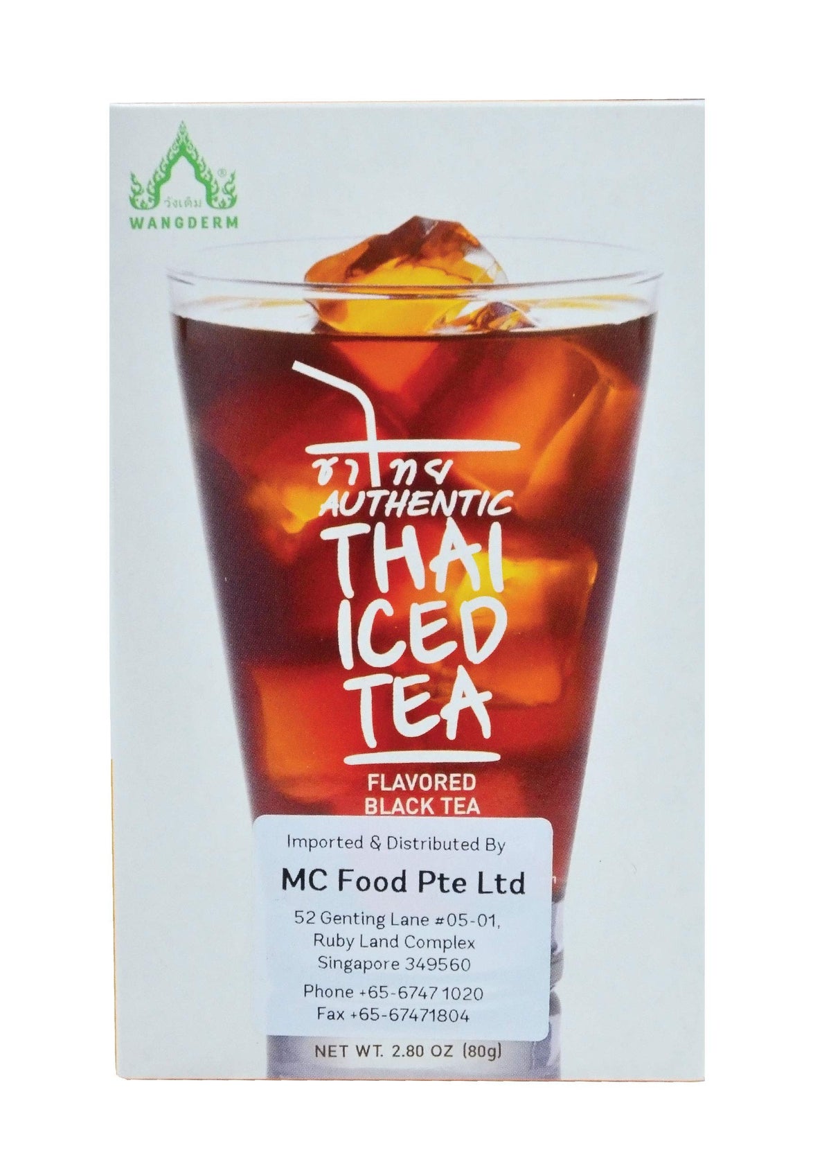Wangderm Brand Authentic Thai Iced Tea Flavored Black Tea,23 tea bags
