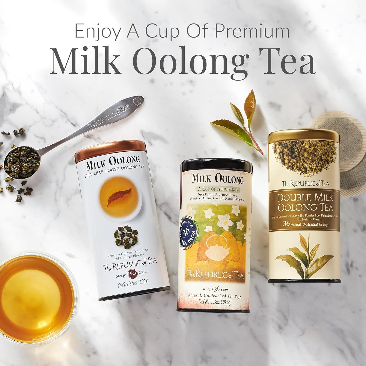 The Republic of Tea Milk Oolong Tea, Naturally Caffeinated, 36 Count | Made for morning or afternoon sipping. Silky oolong with a creamy aroma and smooth finish. Gluten Free.